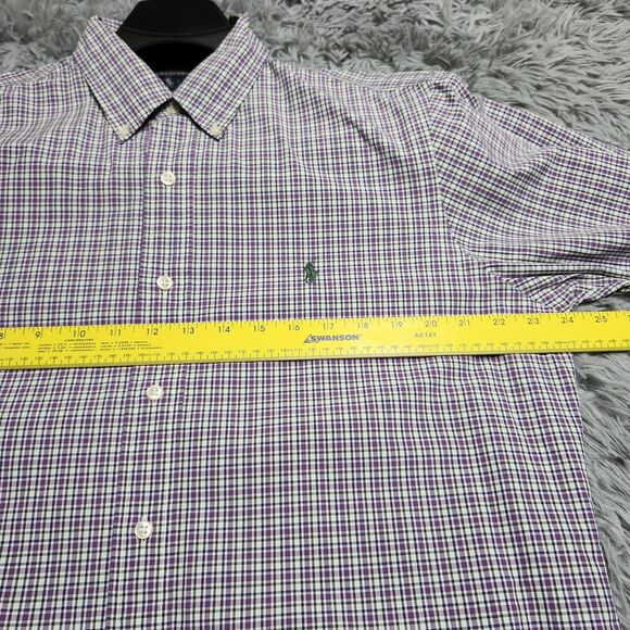 Ralph Lauren Shirt Mens‎ 16.5 Large Plaid Custom Fit Button Down Dress Shirt - Picture 7 of 11